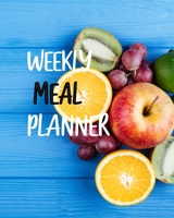 Weekly Meal Planner: 52 Weekly Plan with Grocery List Healthy Food Planner & Grocery list Menu Food Planners Prep Book Eat Records Journal Diary ... (Meal Planner Weekly Menu Food Plan Notebook) B07Y4MCS7H Book Cover