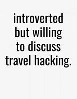 Introverted But Willing To Discuss Travel Hacking: College Ruled Composition Notebook 1079819460 Book Cover