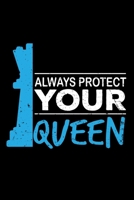 Always Protect Your Queen: Chess Lovers Journal Notebook, 6x9 Wide Black Ruled Lined With 120 Pages 1697595936 Book Cover