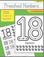 Preschool Numbers Workbook: Handwriting Numbers & Easy Number Puzzles For Kids 1718155174 Book Cover