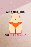 Why Are You So Offended?: All Purpose 6x9 Blank Lined Notebook Journal Way Better Than A Card Trendy Unique Gift Pink And Gold Points Shave 1704309301 Book Cover