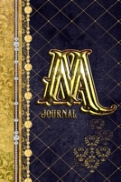 M Journal: Letter M Initial Monogram Lined Notebook - Elegant Diamond and Gold Print 1708519572 Book Cover