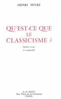 Qu'est-CE Que Le Classicisme? 2707810304 Book Cover