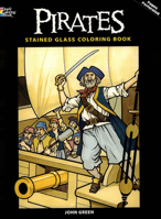 Pirates Stained Glass Coloring Book 0486437310 Book Cover