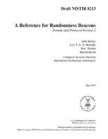 A Reference or Randomness Beacons: NiSTIR 8213 1097509362 Book Cover