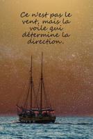 Ce n'est pas le vent, mais la voile qui d�termine la direction.: Carnet de navigation pour voiliers et location de voiliers 1077976917 Book Cover