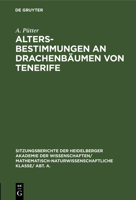 Altersbestimmungen an Drachenbäumen Von Tenerife 3111310582 Book Cover