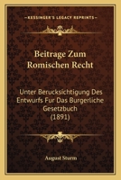 Beitrage Zum Romischen Recht 3743649837 Book Cover