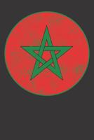 Notebook: Dot Grid Dotted 6x9 120 Pages Vintage Marrocco Africa Proud Souvenir National Flag Gift 1082203009 Book Cover