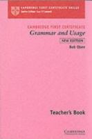 Cambridge First Certificate Grammar and Usage Teacher's book 0521624851 Book Cover