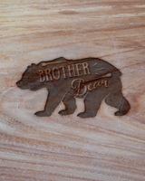 Brother Bear: Family Camping Planner & Vacation Journal Adventure Notebook | Rustic BoHo Pyrography - Warm Wood 1650315643 Book Cover