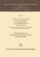 Numerische Optimierung Der Bearbeitungsbedingungen Wahrend Des Drehvorganges 3663200396 Book Cover