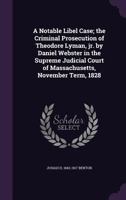 Notable Libel Case 127549997X Book Cover