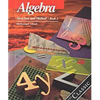 Algebra: Structure and Method Book 1 0395977223 Book Cover