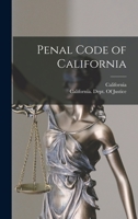 Penal Code of California 1016590865 Book Cover