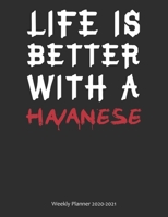 Life is Better With A Havanese Weekly Planner 2020-2021: Weekly Calendar / Planner Gift, 274 Pages, 8.5x11, Soft Cover, Matte Finish 1677564156 Book Cover