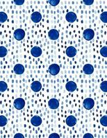 Big Fat Journal Notebook Indigo Blue Ink Spots and Dots: 300 Plus Pages, Jumbo Sized Plain, Blank Unlined Journal Notebook For Journaling, Writing, ... Large 8.5 by 11 Size. 1979193444 Book Cover