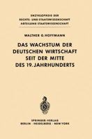 Das Wachstum Der Deutschen Wirtschaft Seit Der Mitte Des 19. Jahrhunderts 3642860893 Book Cover