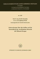 Untersuchungen Uber Den Aufbau Und Die Umwandlung Der Verschiedenen Minerale Der Sillimanit-Gruppe 3663065243 Book Cover