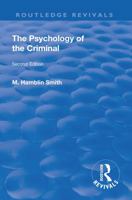 Revival: The Psychology of the Criminal (1933) 1138568015 Book Cover