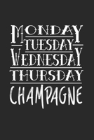 Notebook: Calendar / Planner 2020 Friday Weekend Monday Champagne Party Gift 120 Pages, 6X9 Inches, Yearly, Monthly, Weekly & Daily 1677760915 Book Cover