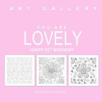 You Are Lovely Happy 15th Birthday: Adult Coloring Books Birthday in all D; 15th Birthday Gifts for Girls in al; 15th Birthday Party Supplies in al; 1 1523710888 Book Cover