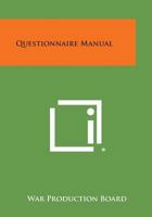 Questionnaire Manual 1258610043 Book Cover