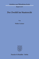 Der Zweifel Im Staatsrecht 3428180682 Book Cover