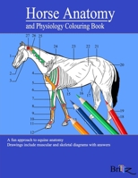 Horse Anatomy and Physiology Colouring Book: A Detailed Guide to Equine Anatomy with Answers | Perfect Gift for Veterinary Students, Animal lovers, Adults, and Teens B08WP7H54G Book Cover