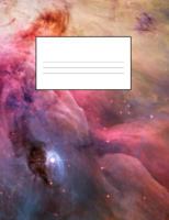 Space Composition Notebook: 7.4" by 9.7" - Quad 4x4 Graph Paper - 140 Pages (70 Sheets) Outer Spaced Themed Design #12 1724548166 Book Cover