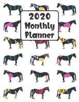 2020 Monthly Planner: Horse 12 Month Planner Calendar Organizer Agenda with Habit Tracker, Notes, Address, Password, & Dot Grid Pages 1692469975 Book Cover