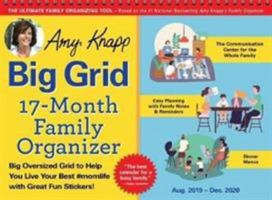 2020 Amy Knapp's Big Grid Family Organizer Wall Calendar: August 2019-December 2020 149267849X Book Cover