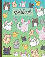 Notebook: Cute Chinchillas Cartoon Cover (Volume 2) - Lined Notebook, Diary, Track, Log & Journal - Cute Gift for Boys Girls Teens Men Women (8"x10" 120 Pages) 107520982X Book Cover
