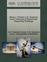 Stone v. Chisolm U.S. Supreme Court Transcript of Record with Supporting Pleadings 127017438X Book Cover