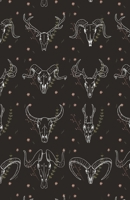 Bullet Dot Grid Journal: Mystical Witchy Animal Skulls Plants Flowers Pattern, Dotted Grid, (5.5 x 8.5) 1695390407 Book Cover