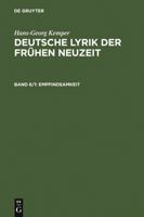 Empfindsamkeit 3484105712 Book Cover