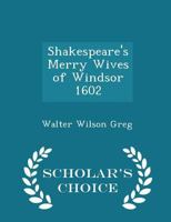 Shakespeare's Merry Wives of Windsor 0526959754 Book Cover