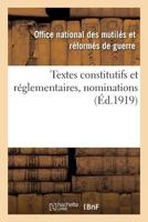 Textes Constitutifs Et Ra(c)Glementaires, Nominations 2016144769 Book Cover