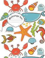 Composition Notebook: Fun Underwater Composition Book/ 8.5 x 11 150 Wide Rulebook for school, boys, girls, kids, teachers and students 1725750686 Book Cover