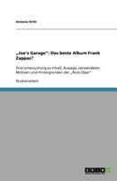 "Joe's Garage: Das Beste Album Frank Zappas? 3656070253 Book Cover