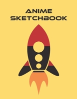 Anime Sketchbook: 100 Blank Pages, 8.5 x 11, Sketch Pad for Drawing Anime Manga Comics, Doodling or Sketching 1705928587 Book Cover