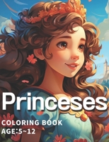 Princesses coloring book: Pretty princess coloring pages for kids(5~12age) B0CH2FPJBH Book Cover