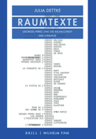 Raumtexte: Georges Perec Und Die Räumlichkeit Der Literatur 3770565959 Book Cover