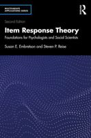 Item Response Theory for Psychologists 0805828192 Book Cover