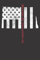 North Dakota Notebook: North Dakota USA Flag 4th Fourth Of July American Vintage 6x9 Dot Grid Dotted 120 Pages for School College 1079538623 Book Cover