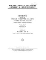 Medicaid in crisis: could long term care partnerships be part of the solution? 1674021488 Book Cover