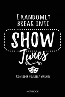 I Randomly Break Into Show Tunes: Dot Grid Journal 6x9 – Theatre Broadway Drama Notebook I Theater Tech Crew Gift for Actors, Thespians and Stage Geeks B083XVZLQB Book Cover