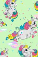 Composition Book: College Ruled Notebook Composition Book Diary Unicorn on Green Cover 1792937393 Book Cover