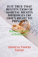Is It True That Restitution of Marital Rights Infringes on One's Right to Privacy? B09SZFBYYV Book Cover