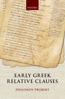 Early Greek Relative Clauses 0198713827 Book Cover